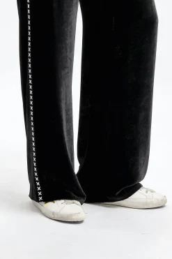 Femme Golden Goose Pantalon En Velours Journey En Noir