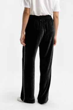 Femme Golden Goose Pantalon En Velours Journey En Noir