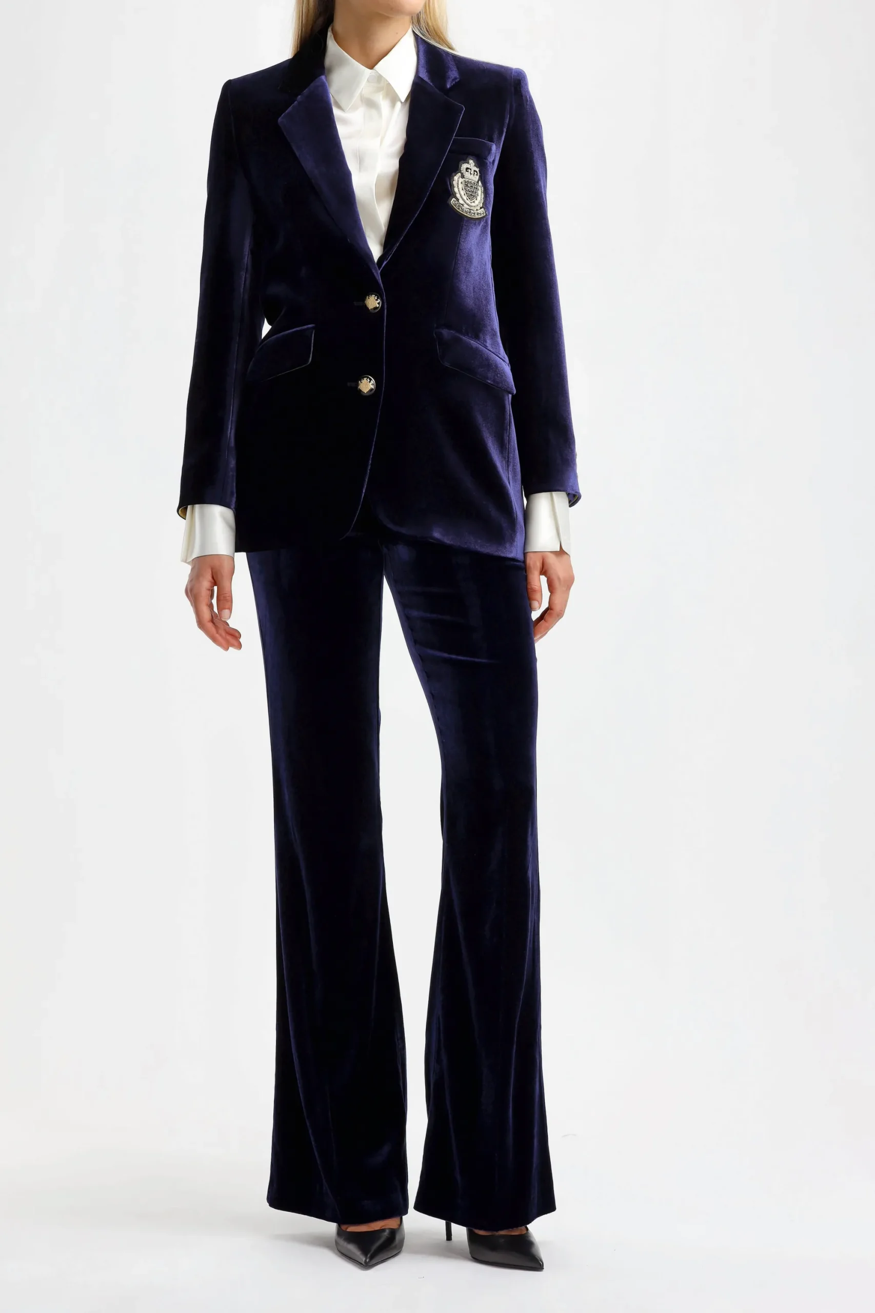 Femme DMN Pantalon En Velours Paula En Marine