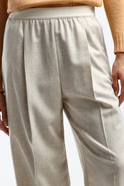 Femme Agnona Pantalon Flannel En Champagne