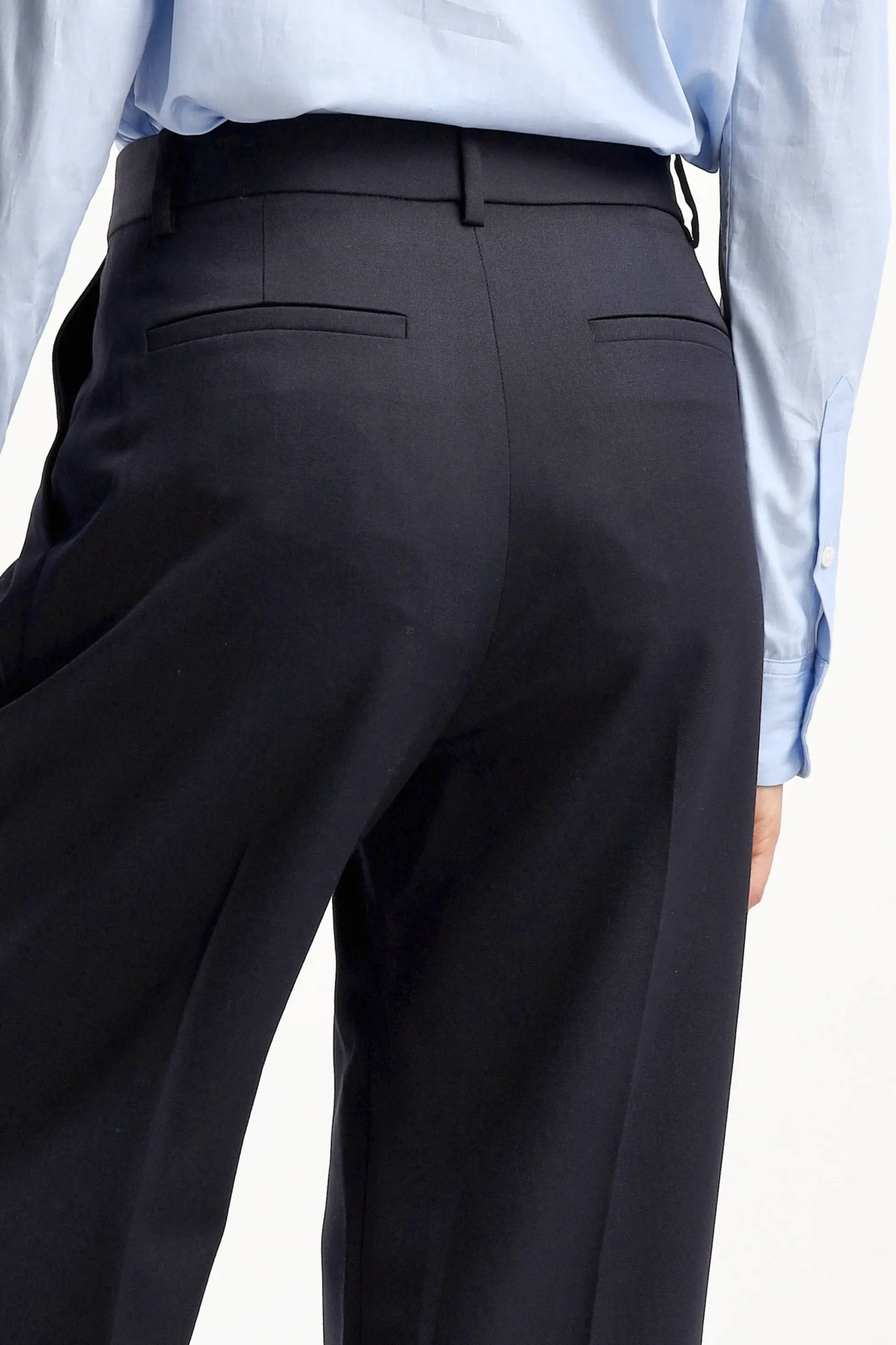 Femme Nili Lotan Pantalon Flavie En Marine Fonce