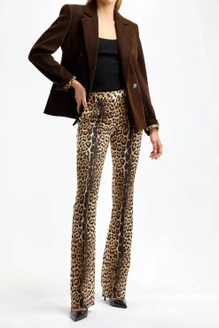 Femme Roberto Cavalli Pantalon Giaguar En Naturale