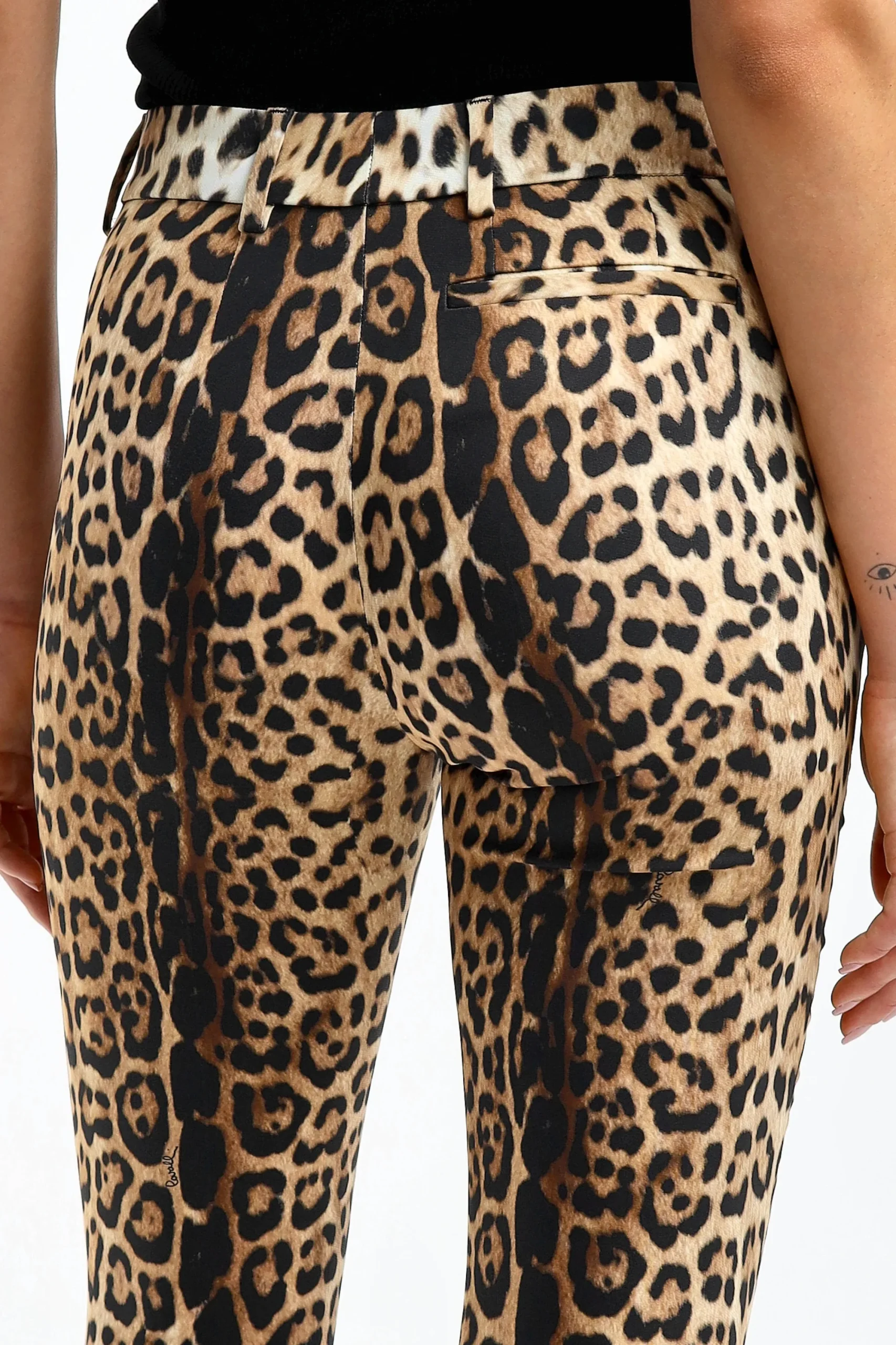 Femme Roberto Cavalli Pantalon Giaguar En Naturale