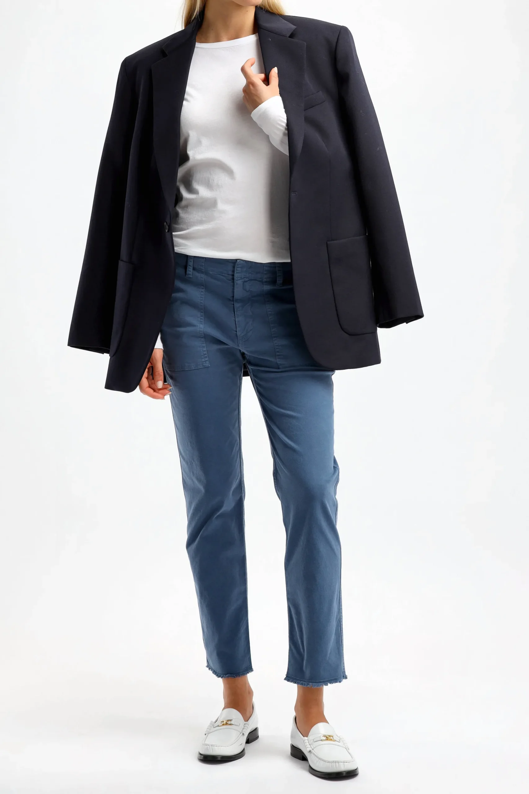 Femme Nili Lotan Pantalon Jenna En Cadet Blue