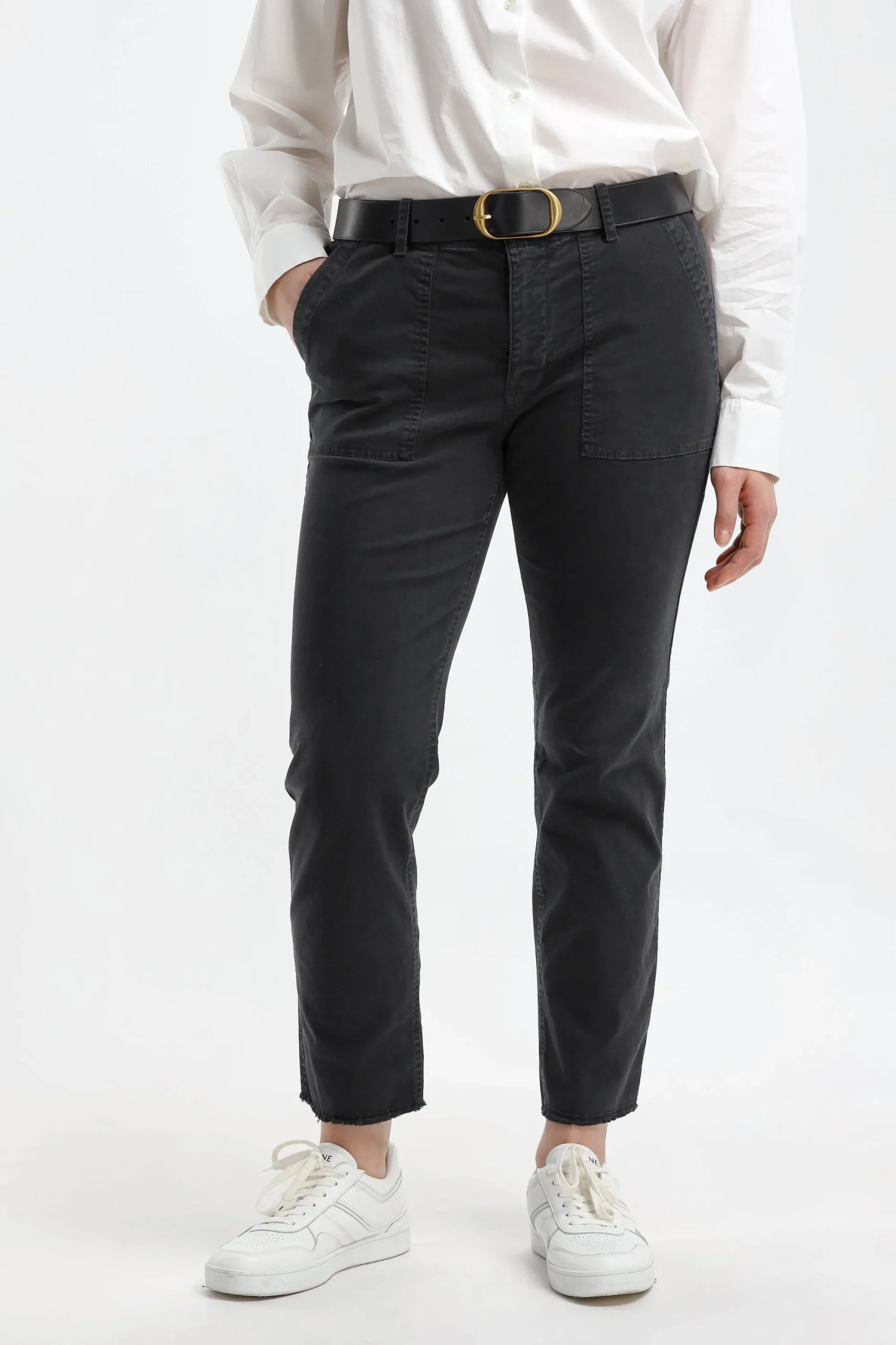 Femme Nili Lotan Pantalon Jenna En Carbone