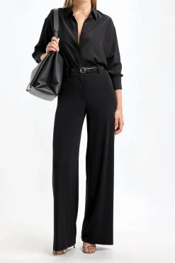 Femme Nili Lotan Pantalon Kiera En Noir