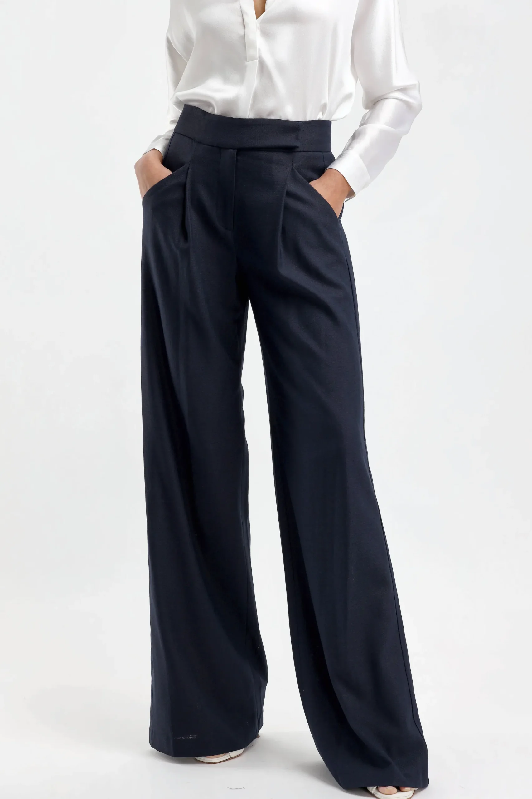 Femme Veronica Beard Pantalon Marbeau En Bleu Marine