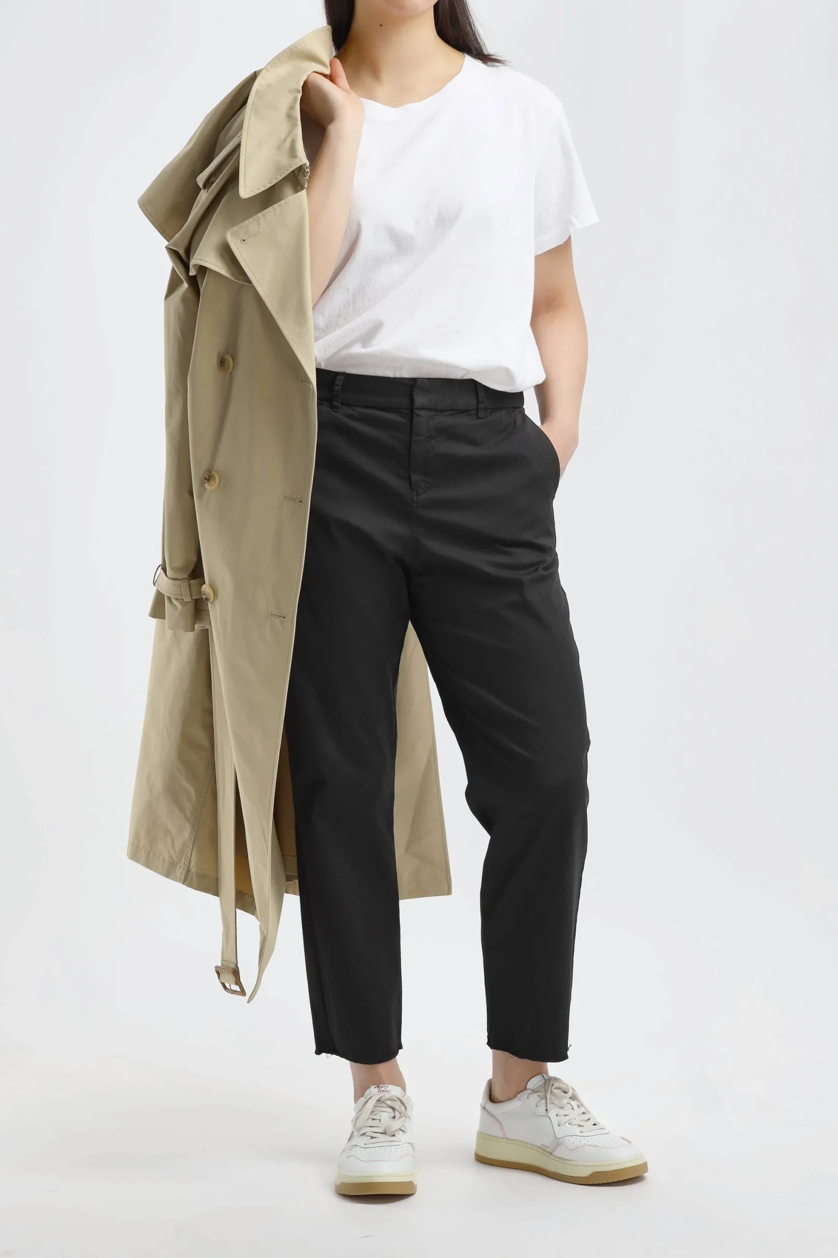 Femme Nili Lotan Pantalon Montauk En Noir De Jais