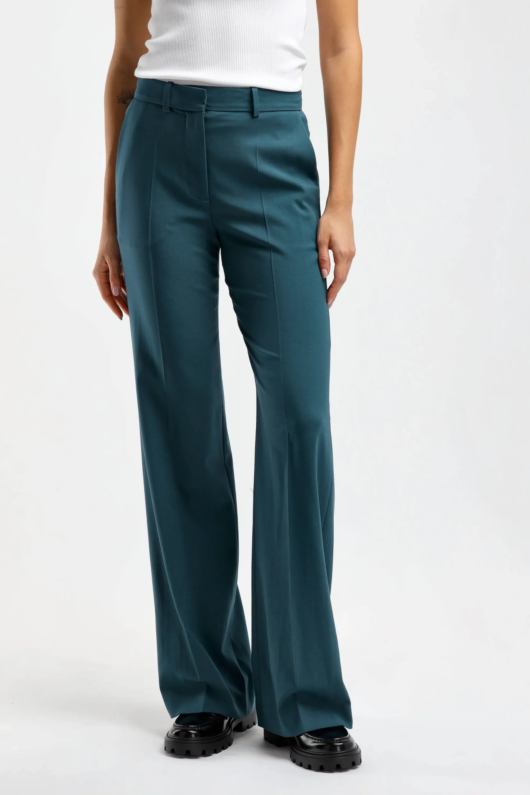 Femme Joseph Pantalon Morissey In Dark Teal