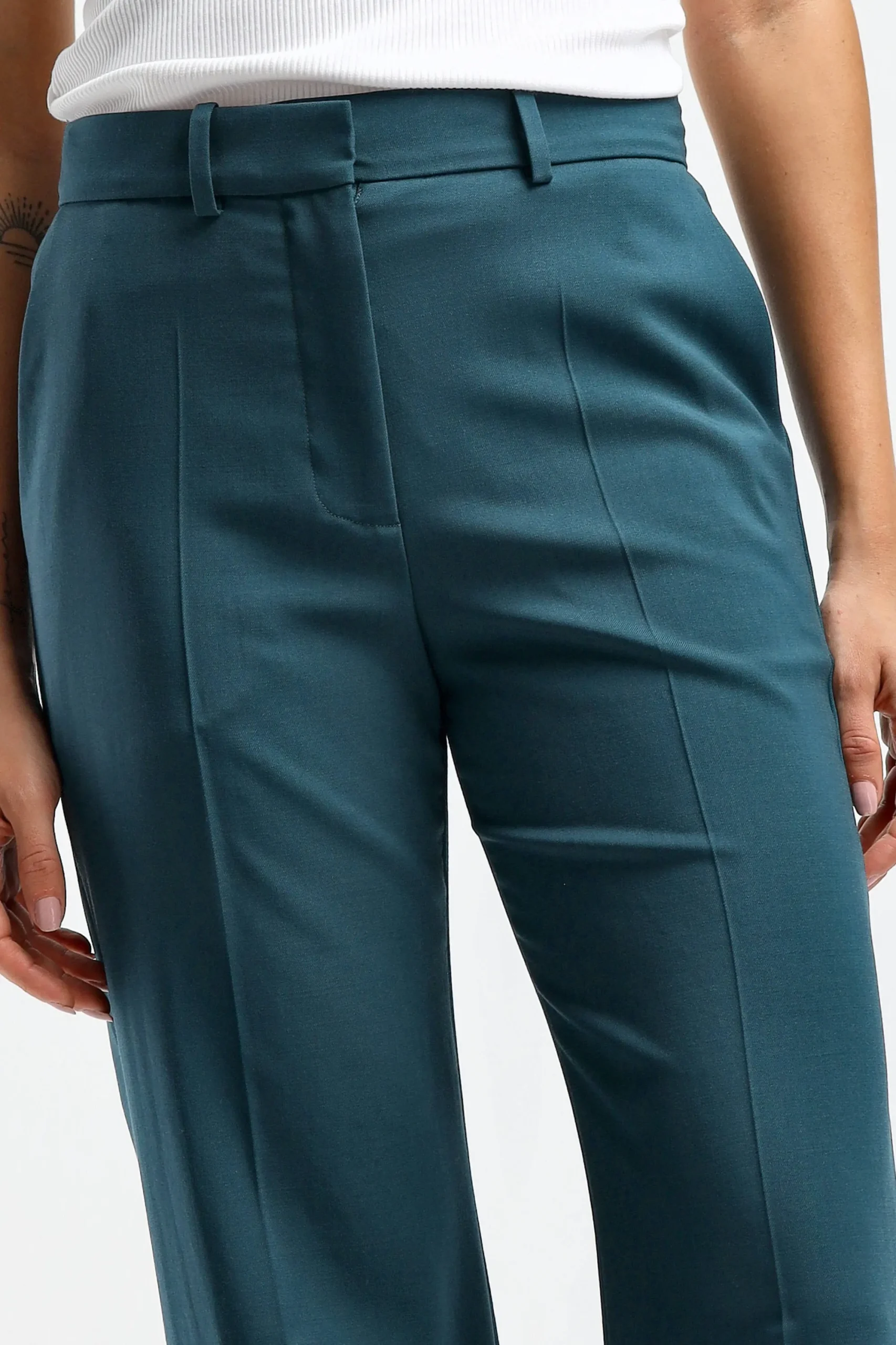 Femme Joseph Pantalon Morissey In Dark Teal