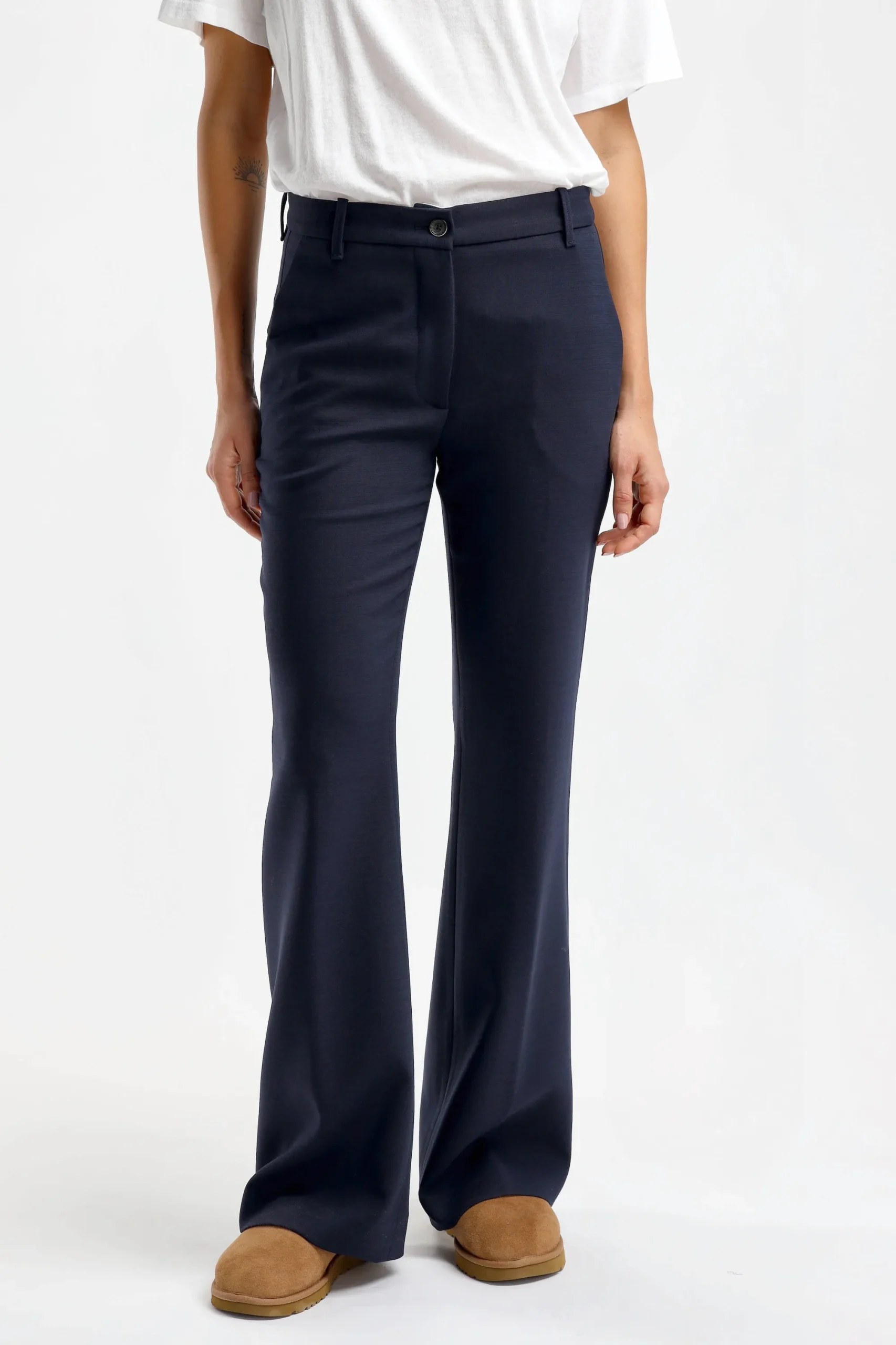 Femme Nine In The Morning Pantalon Paolina En Bleu Marine