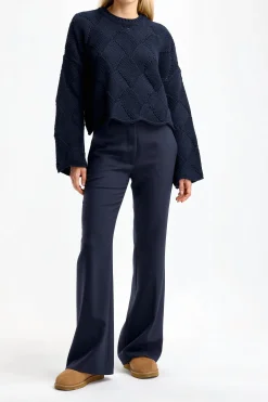 Femme Nine In The Morning Pantalon Paolina En Bleu Marine