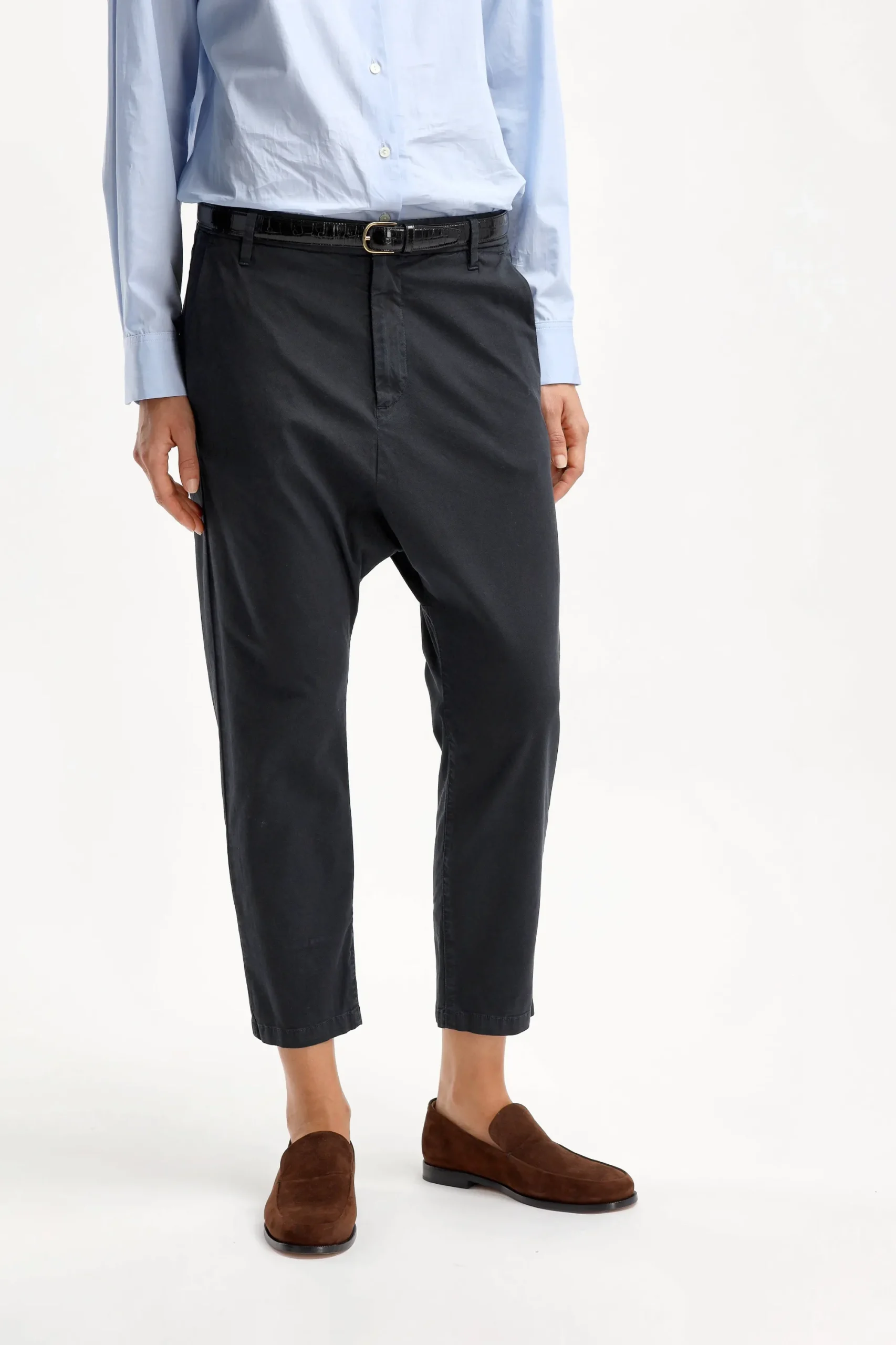 Femme Nili Lotan Pantalon Paris In Dark Navy