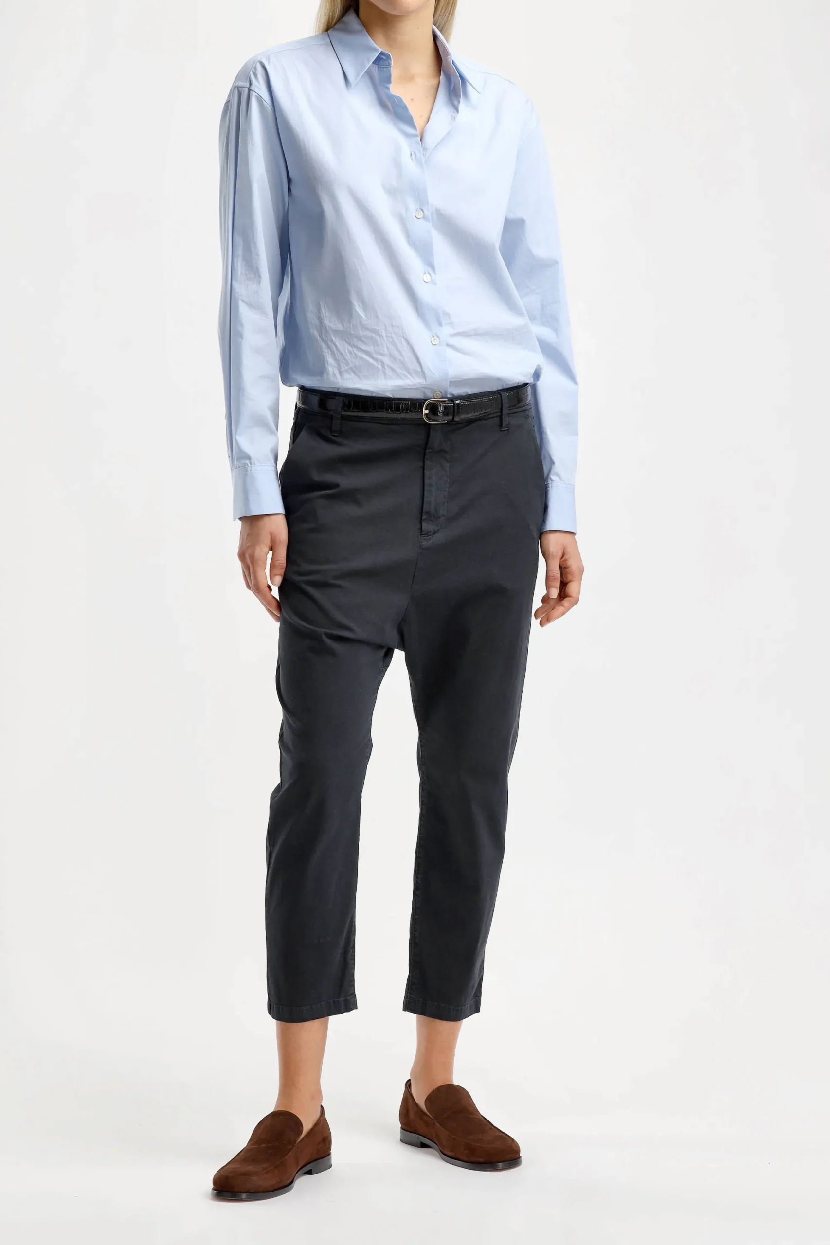 Femme Nili Lotan Pantalon Paris In Dark Navy