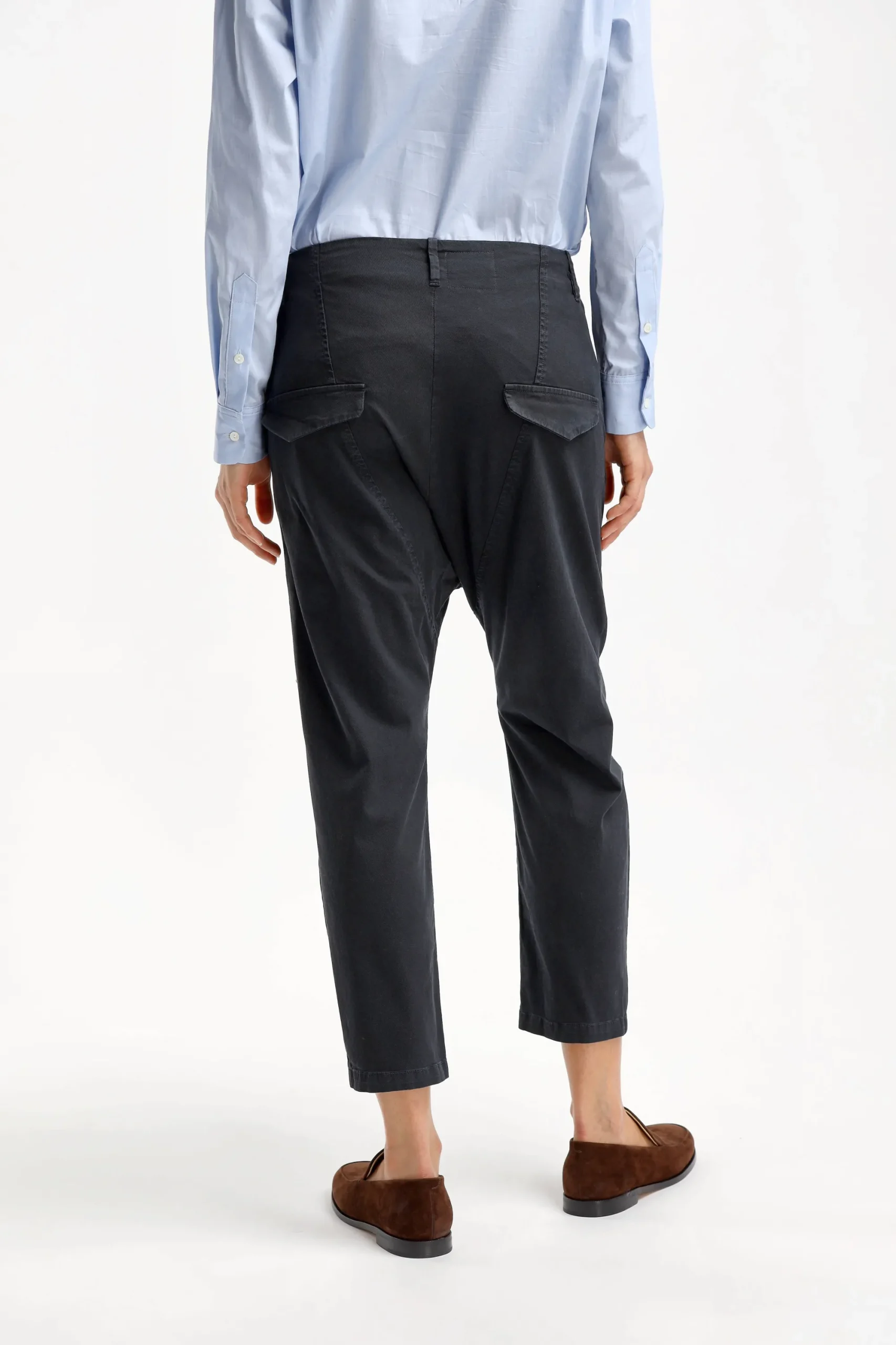 Femme Nili Lotan Pantalon Paris In Dark Navy