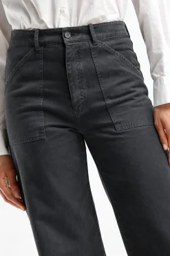 Femme Nili Lotan Pantalon Quentin En Carbone