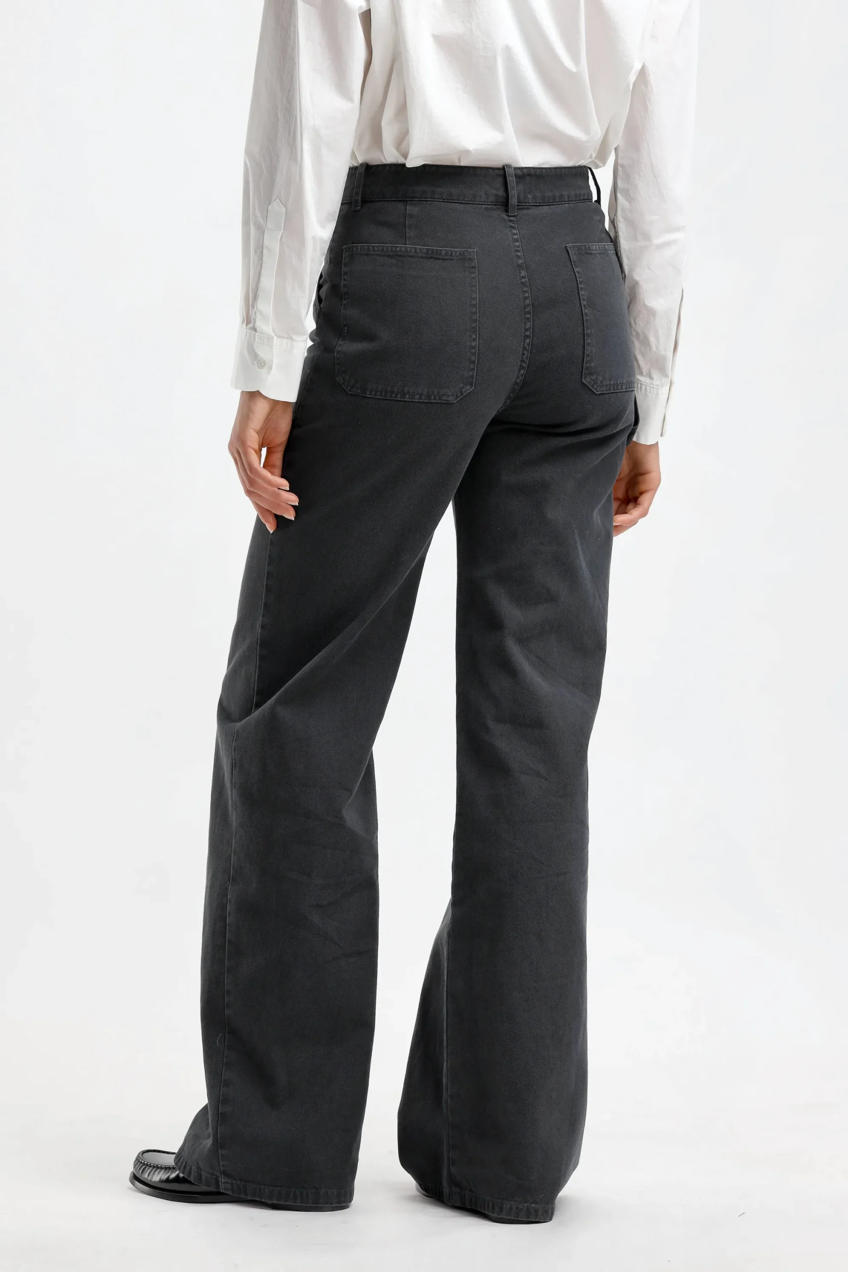 Femme Nili Lotan Pantalon Quentin En Carbone