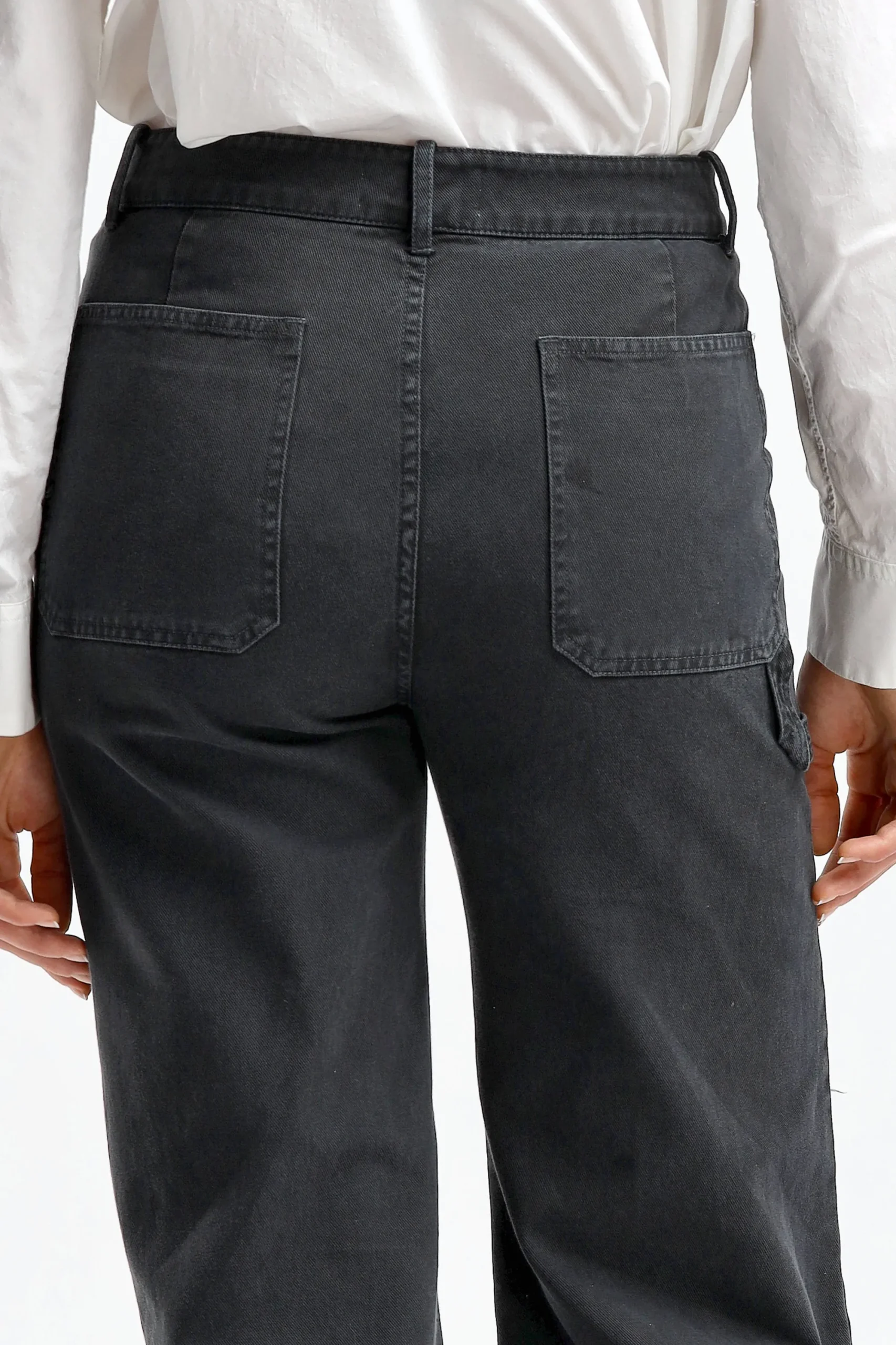 Femme Nili Lotan Pantalon Quentin En Carbone