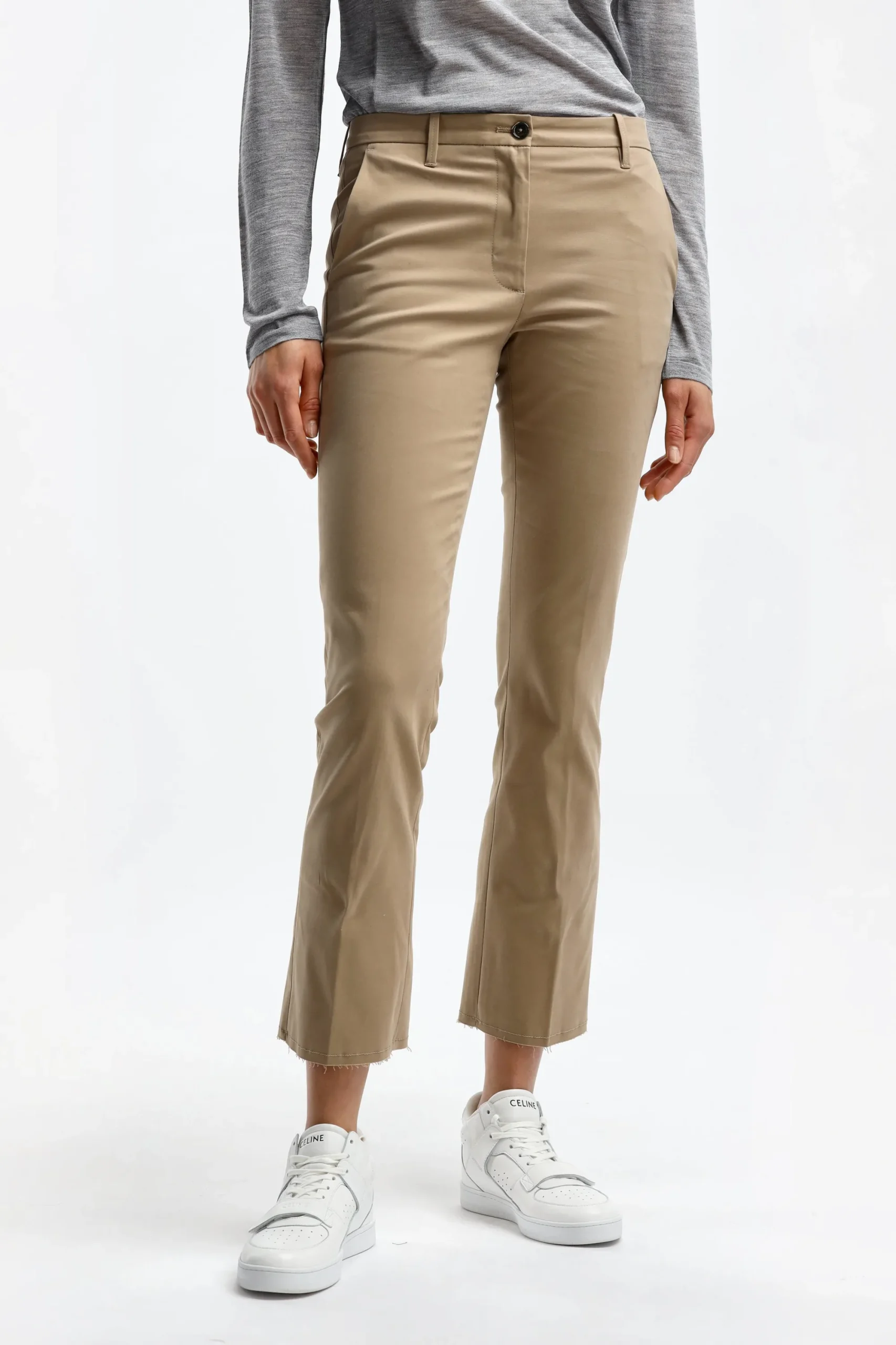 Femme Nine In The Morning Pantalon Rome Trumpet En Beige