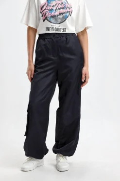 Femme Dorothee Schumacher Pantalon Slouchy Coolness En Marine Fonce