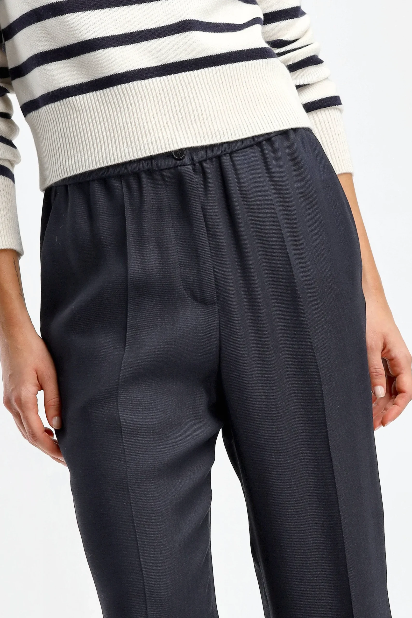 Femme Joseph Pantalon Tahiti En Bleu Marine