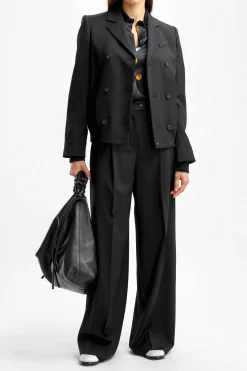 Femme Sportmax Pantalon Tenda En Noir