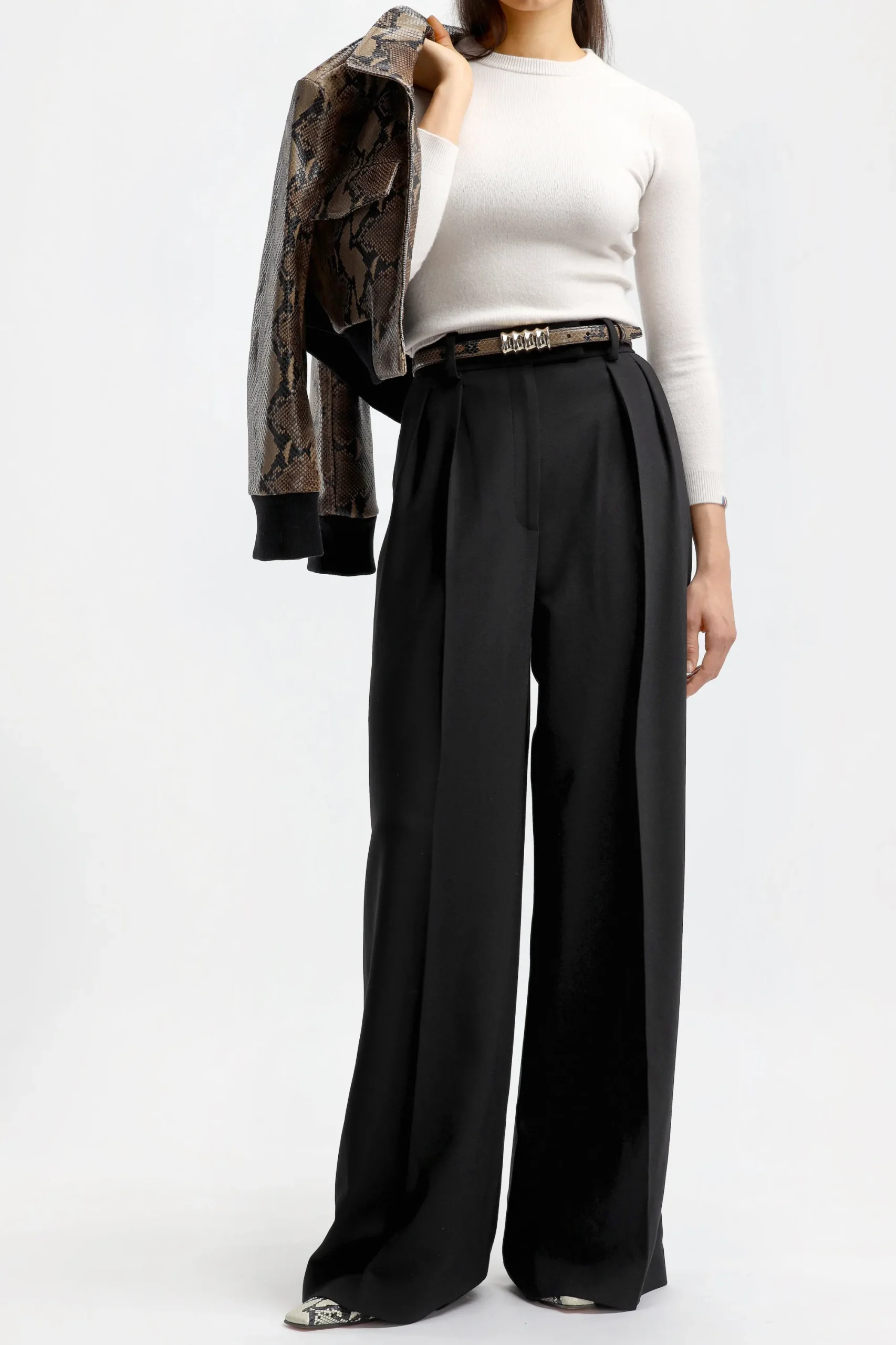 Femme Khaite Pantalon Teyana En Noir