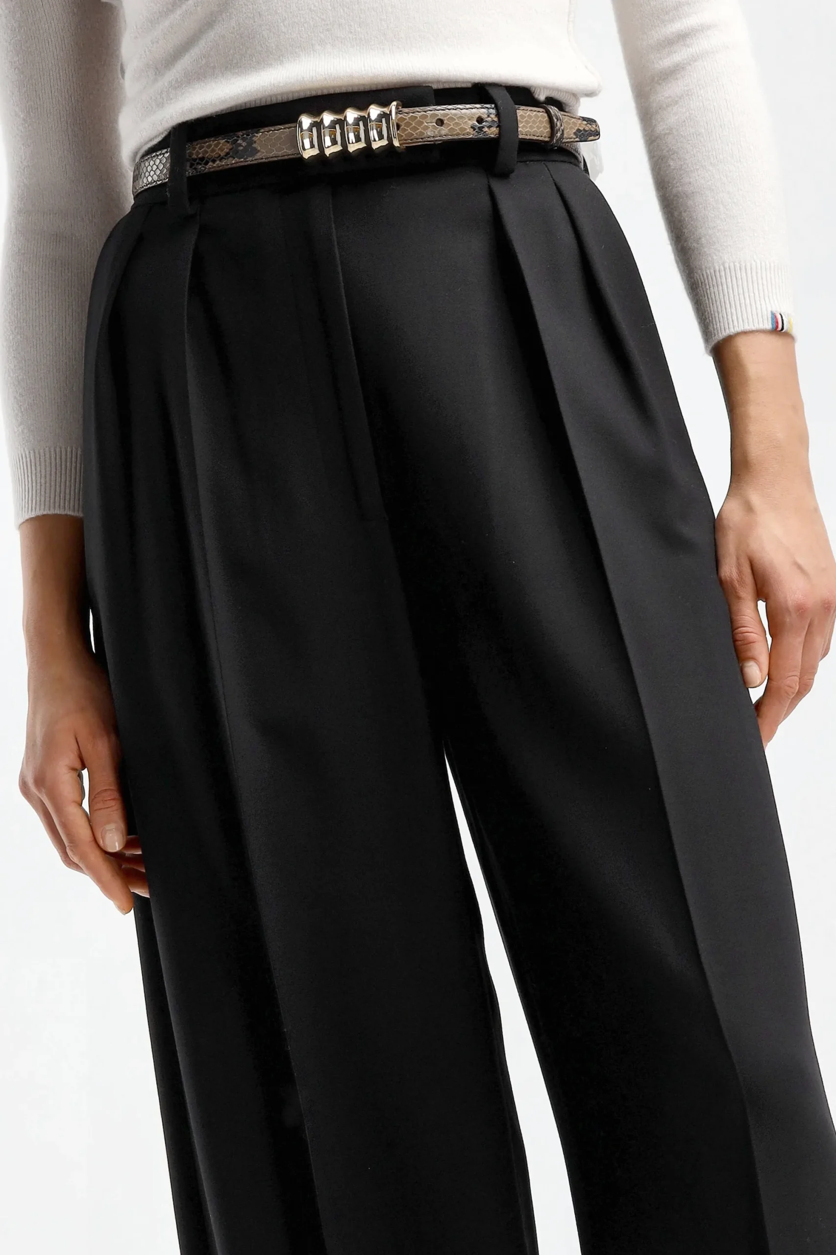 Femme Khaite Pantalon Teyana En Noir