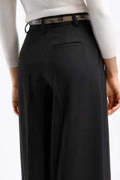 Femme Khaite Pantalon Teyana En Noir