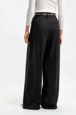 Femme Khaite Pantalon Teyana En Noir