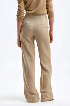 Femme Veronica Beard Pantalon Tonelli En Camel Clair