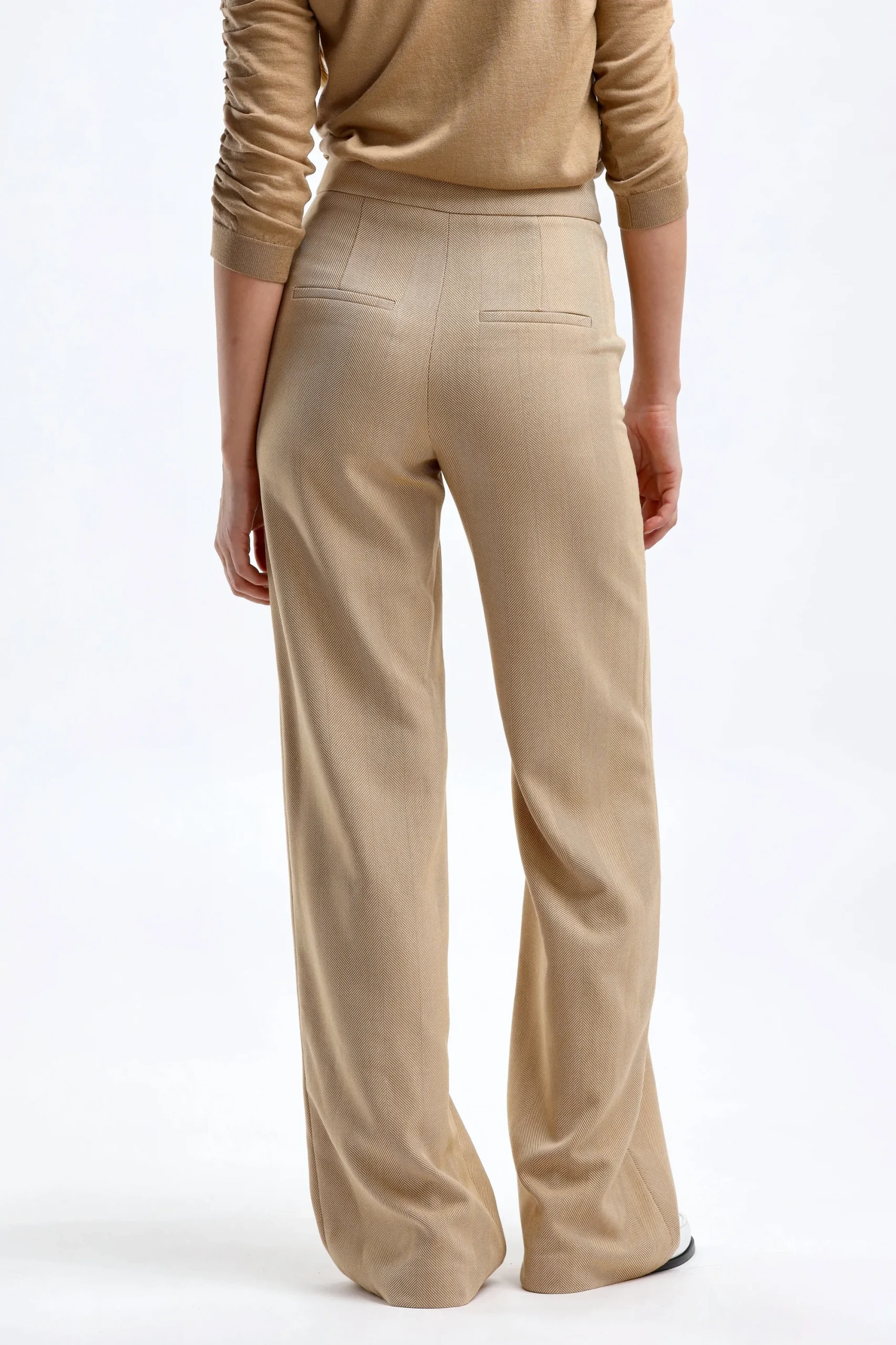 Femme Veronica Beard Pantalon Tonelli En Camel Clair