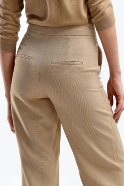 Femme Veronica Beard Pantalon Tonelli En Camel Clair