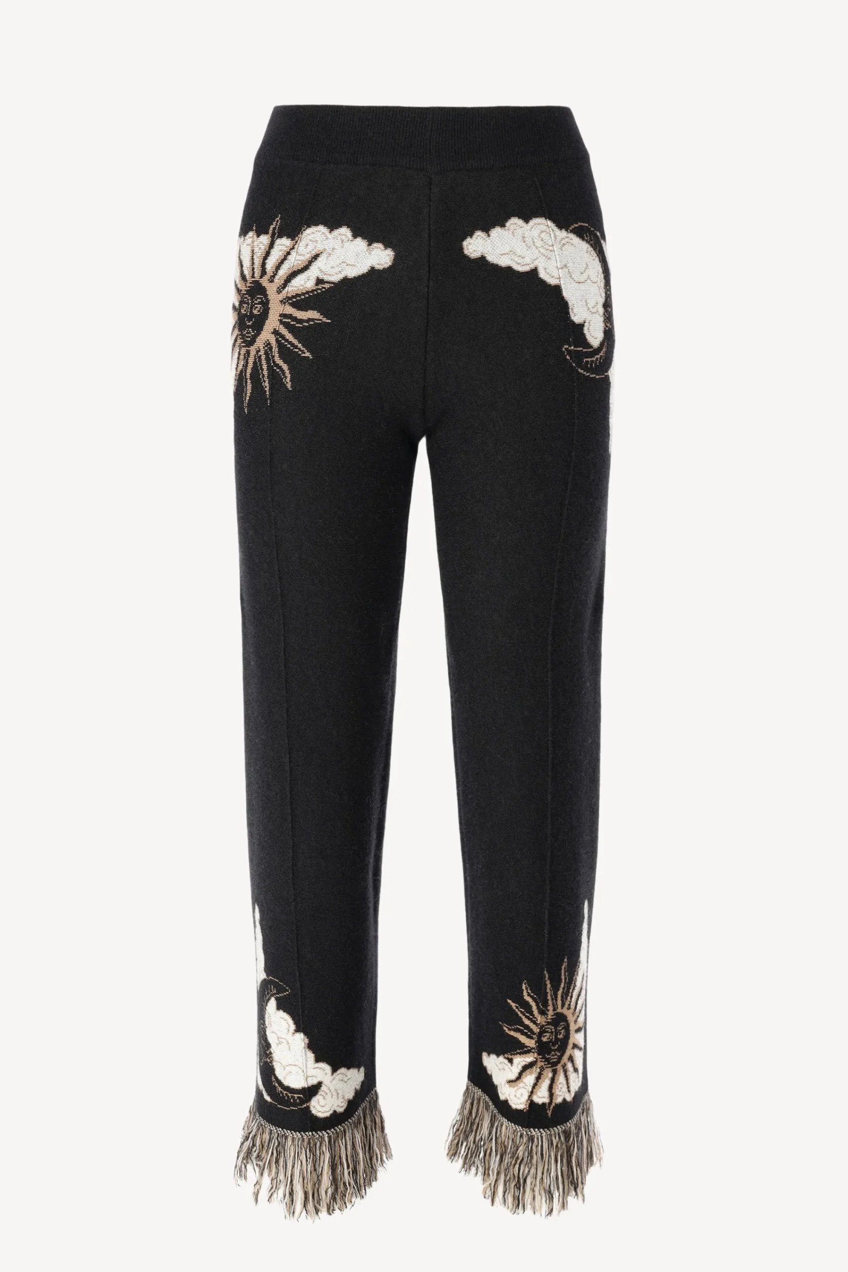 Femme Alanui Pantalon Twelve Signs En Noir/Chalk
