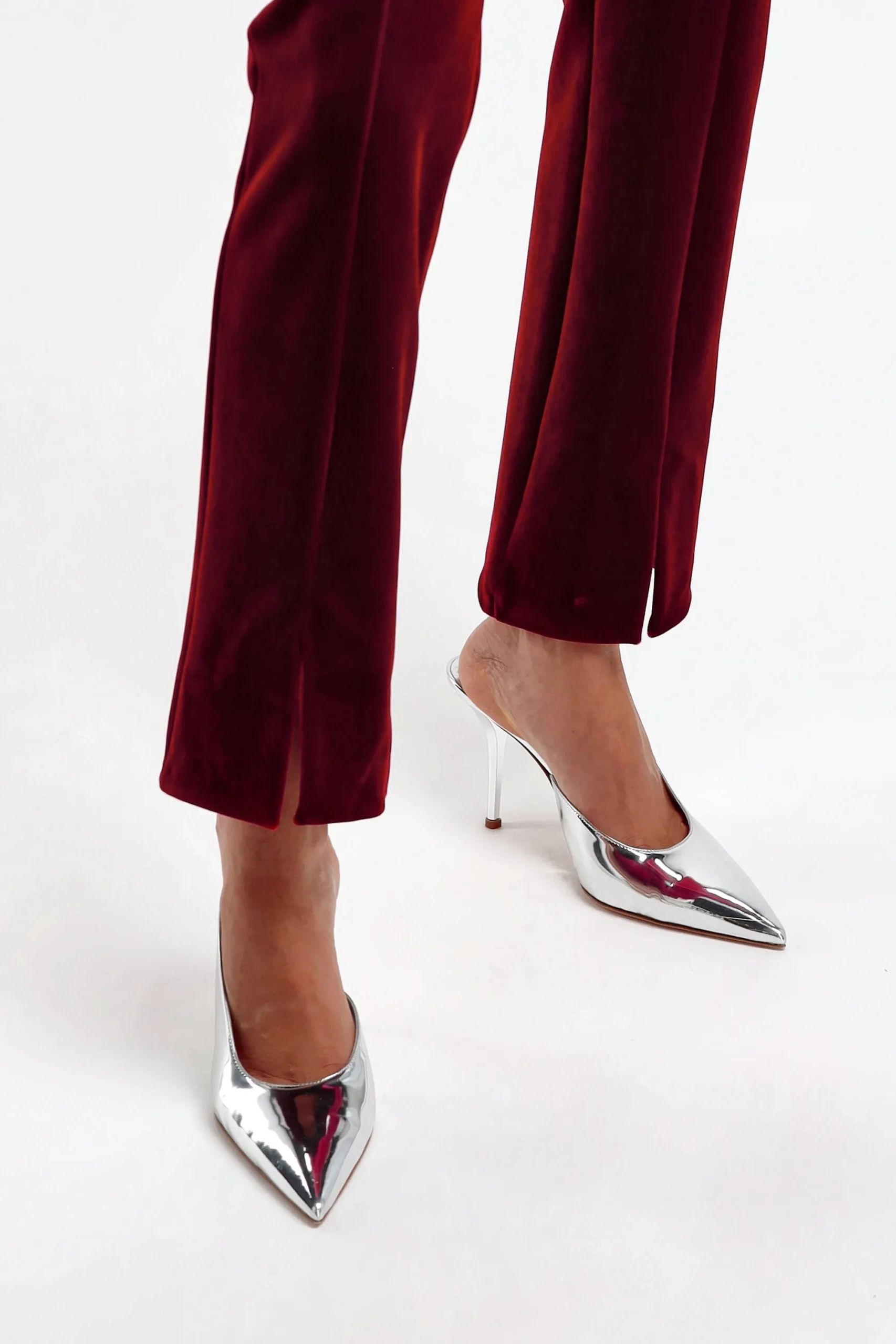 Femme Chiara Boni Pantalon Vika Velvet En Garnet
