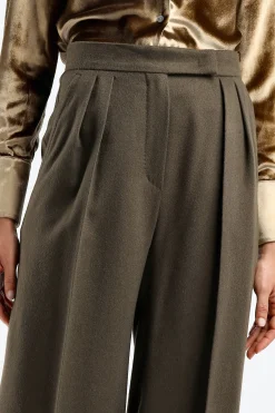 Femme Max Mara Pantalon Werther En Kaki