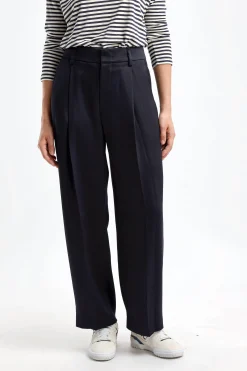 Femme Vince Pantalon Wide Leg In Coastal Blue