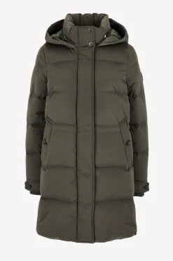 Femme Woolrich Parka Alsea En Vert Fonce