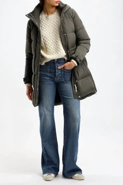 Femme Woolrich Parka Alsea En Vert Fonce