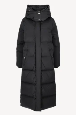 Femme Woolrich Parka Aurora Long En Noir