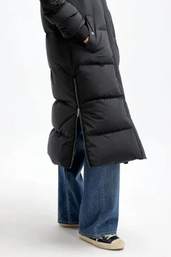 Femme Woolrich Parka Aurora Long En Noir