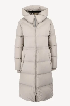 Femme Woolrich Parka Matt En Taupe Clair