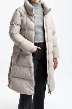 Femme Woolrich Parka Matt En Taupe Clair