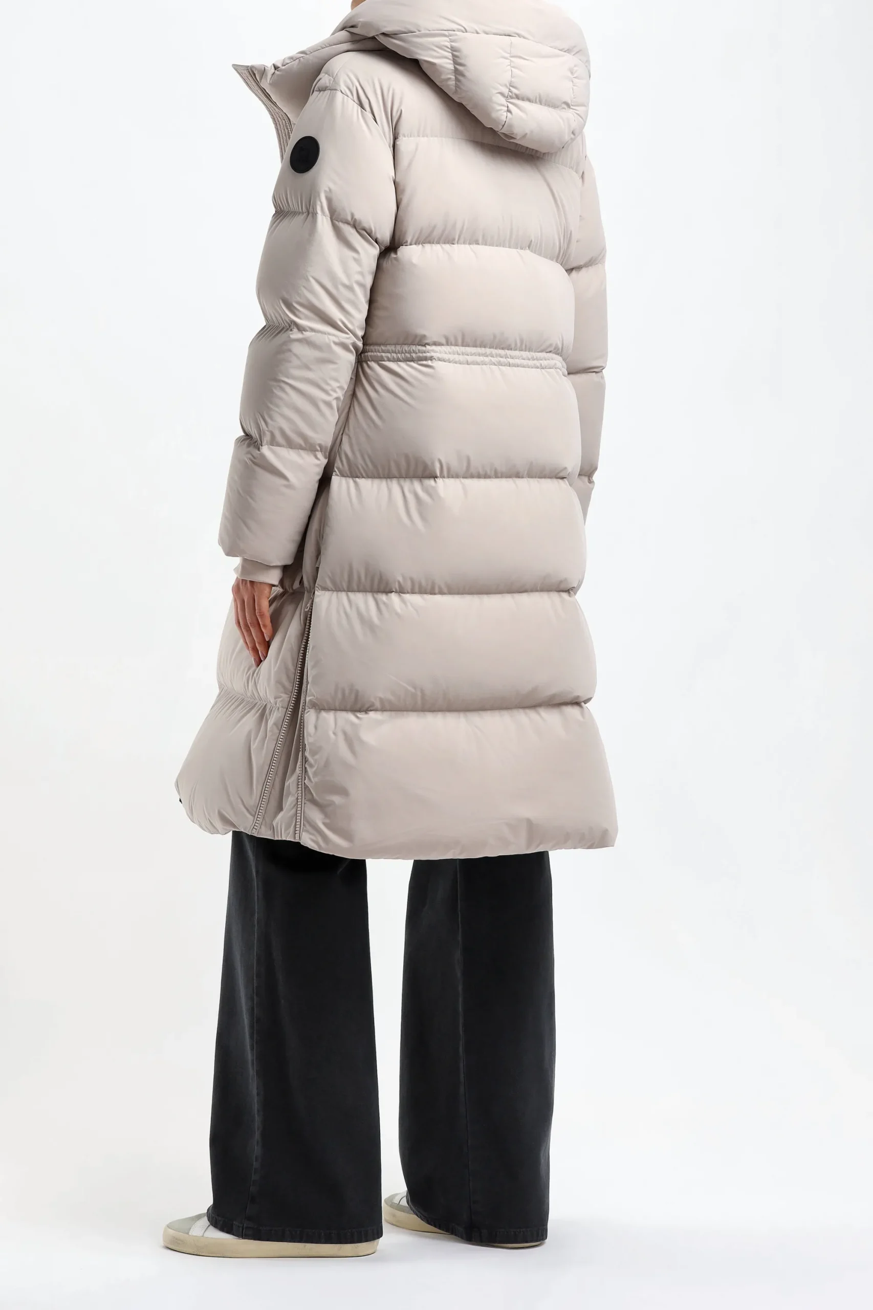 Femme Woolrich Parka Matt En Taupe Clair