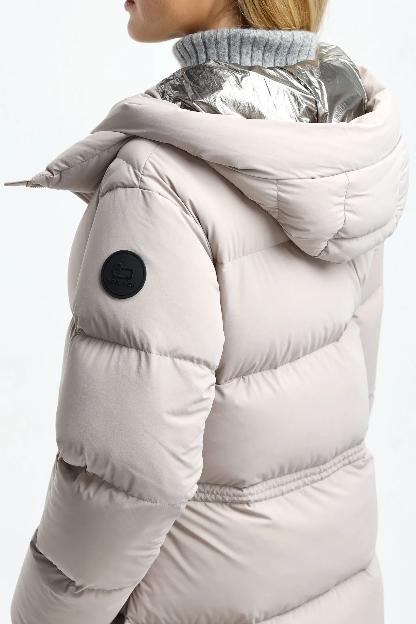 Femme Woolrich Parka Matt En Taupe Clair