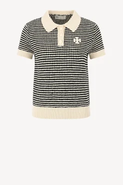 Femme Tory Burch Polo Crochet En Francais/Noir