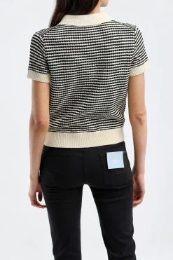 Femme Tory Burch Polo Crochet En Francais/Noir