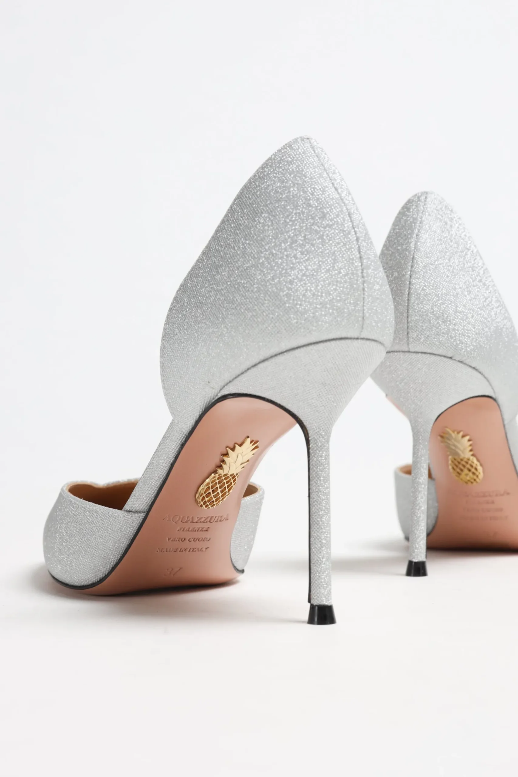 Femme Aquazzura Pompes Uptown En Argent