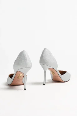 Femme Aquazzura Pompes Uptown En Argent