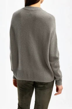 Femme Allude Pull A Col En V Taupe